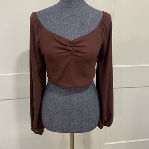 Mauve brown/maroon blue Jasmine blouse